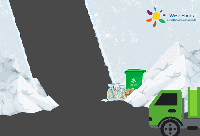 snowbanks can obstruct the collectors view of your waste